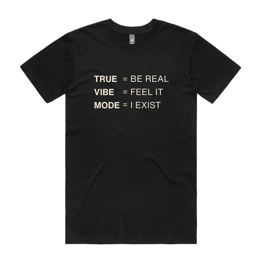 Black front flat lay